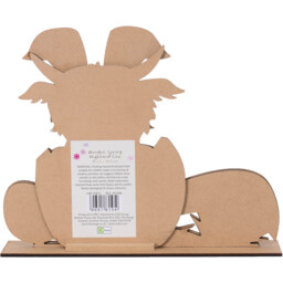 Wooden Easter Highland Cow Natural - thumbnail 3