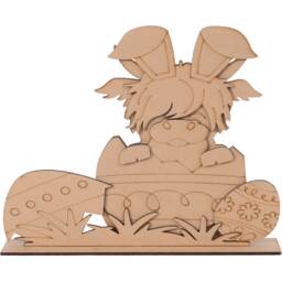 Wooden Easter Highland Cow Natural - thumbnail 1