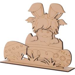 Wooden Easter Highland Cow Natural - thumbnail 2