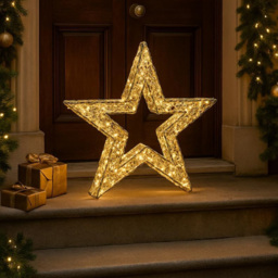 Marco Paul 960 Warm White LED Rattan Galaxy Star Christmas Decoration - thumbnail 4