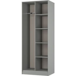 Crowndale Diamond 5 Shelf Dusk Grey Tall Open Wardrobe Ready Assembled - thumbnail 4