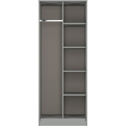 Crowndale Diamond 5 Shelf Dusk Grey Tall Open Wardrobe Ready Assembled - thumbnail 2