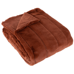 Paoletti Empress Rust Faux Fur Throw 130 x 180cm