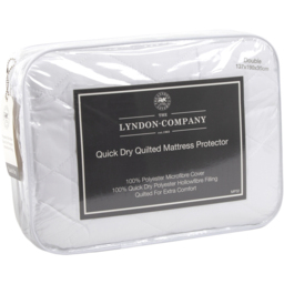 The Lyndon Company Double Polyester Quilted Mattress Protector