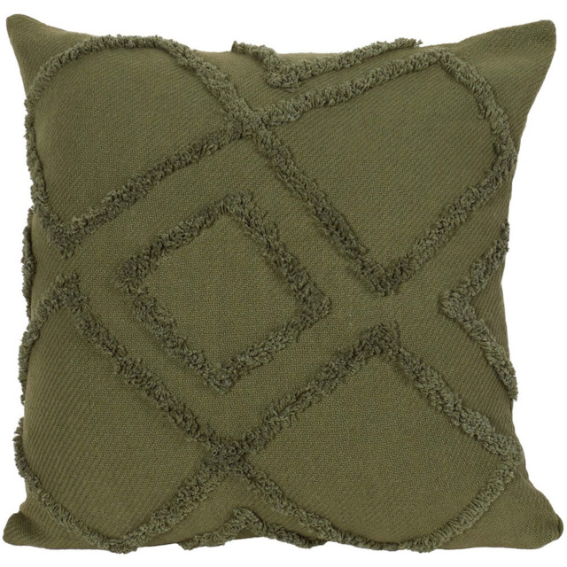 Medina Khaki Tufted Cushion - image 1