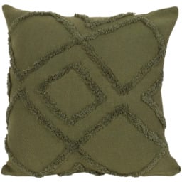 Medina Khaki Tufted Cushion - thumbnail 1