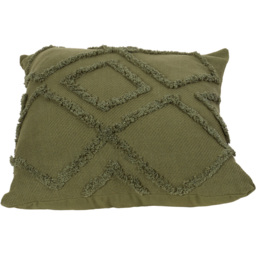 Medina Khaki Tufted Cushion - thumbnail 3