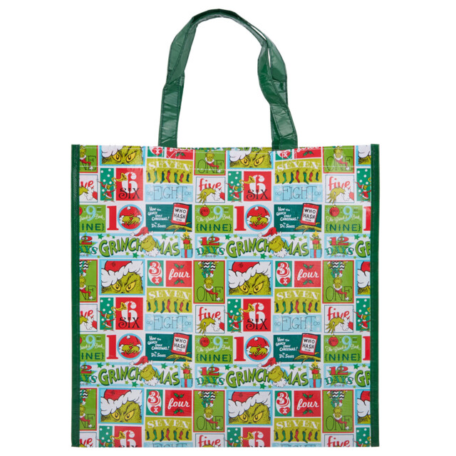 Single Multicolour Grinch Christmas Shopper Bag in Assorted styles - image 1
