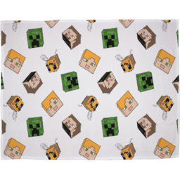 Minecraft Print Throw White - thumbnail 1