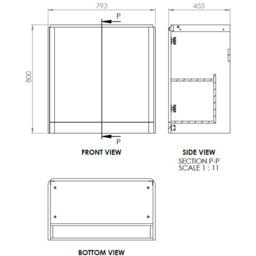 Bathstore Amalfi 2 Door White Floor Standing Basin Unit 800mm - thumbnail 4
