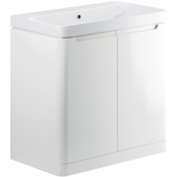 Bathstore Amalfi 2 Door White Floor Standing Basin Unit 800mm