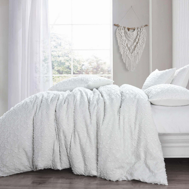 Intimates Astra Single Tufted White Duvet and Pillowcase Set - image 1