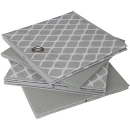 Home Source Grey Fabric Cube Storage Box 4 Pack - thumbnail 3