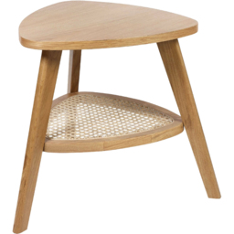 Julian Bowen Vera Single Shelf Oak Triangular Side Table - thumbnail 2