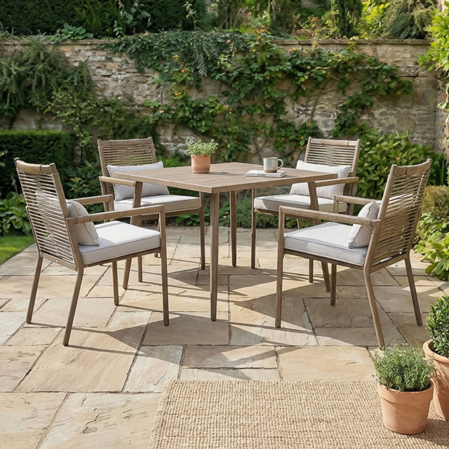 5 Piece Arabella Dining Set - Brown - image 1