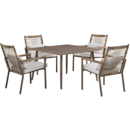 5 Piece Arabella Dining Set - Brown - thumbnail 2