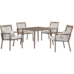 5 Piece Arabella Dining Set - Brown - thumbnail 4