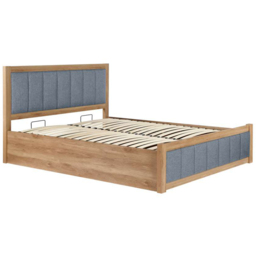Birlea Belmont Grey Double Upholstered Ottoman Bed - thumbnail 2