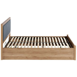 Birlea Belmont Grey Double Upholstered Ottoman Bed - thumbnail 4