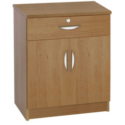R White Cabinets Brown 2 Door Single Drawer Cupboard - thumbnail 2