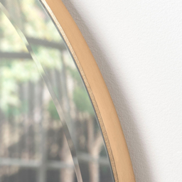 Yearn Simplicity Gold Round Bevelled Wall Mirror 46cm - thumbnail 3