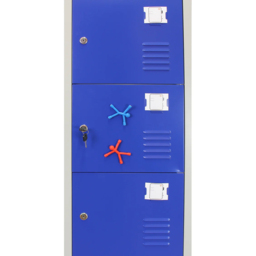 MonsterShop 6 Door Blue Metal Storage Locker - thumbnail 4