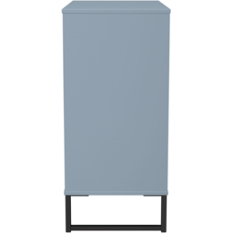 Crowndale Fluted 4 Drawer Denim Blue Chest of Drawers Ready Assembled - thumbnail 3