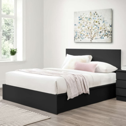 Oslo King Size Black Ottoman Bed