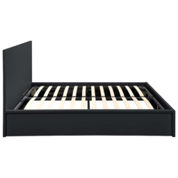 Oslo King Size Black Ottoman Bed - thumbnail 4
