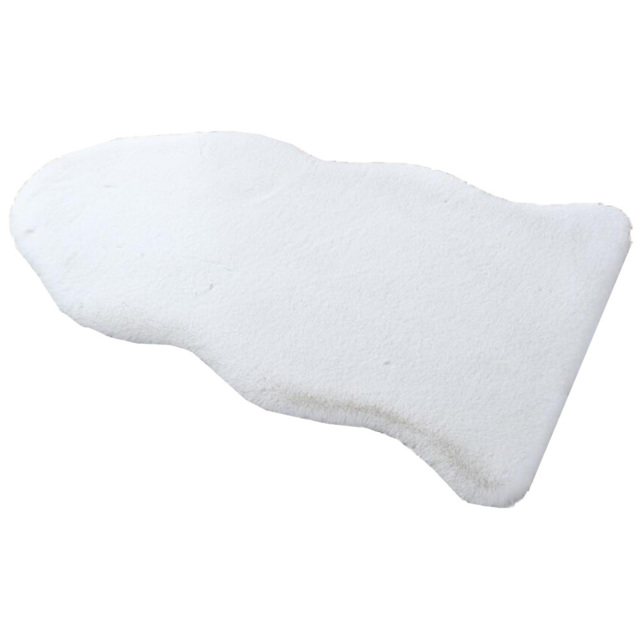Whisper White Faux Rabbit Fur Rug 60 x 90cm - image 1