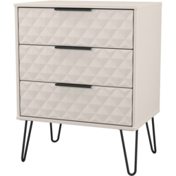 Crowndale Harlequin 3 Drawer Kashmir Matt Midi Chest of Drawers Ready Assembled - thumbnail 2