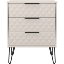 Crowndale Harlequin 3 Drawer Kashmir Matt Midi Chest of Drawers Ready Assembled - thumbnail 3