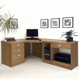 R White Cabinets Set 18 4 Drawer Brown Computer Desk