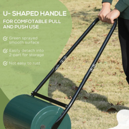 Outsunny 30L Green Fillable Lawn Roller Drum - thumbnail 4