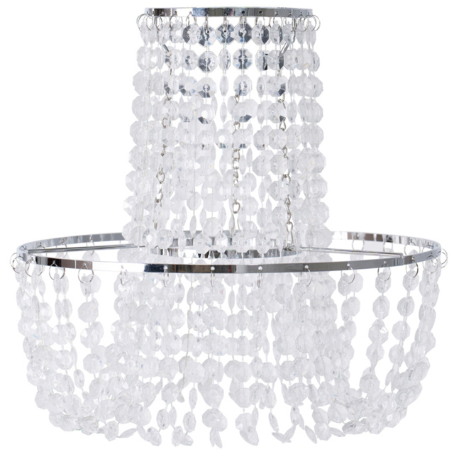 ValueLights Tegan Silver Jewel Droplet Pendant Light Shade - image 1