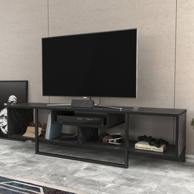 Decorotika Asal Bendier and Black 3 Shelf TV Unit - image 1