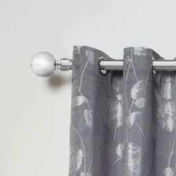 New Edge Blinds Sphere Chrome Extendable Eyelet Metal Curtain Pole Set 160-300cm - thumbnail 2