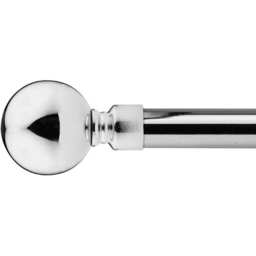 New Edge Blinds Sphere Chrome Extendable Eyelet Metal Curtain Pole Set 160-300cm - thumbnail 1