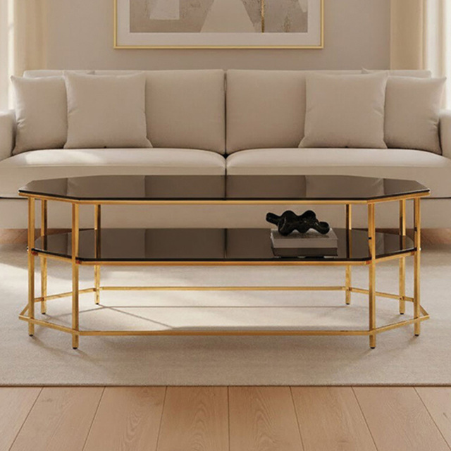 Premier Housewares Arezzo Black Single Shelf Tempered Glass Top Coffee Table - image 1