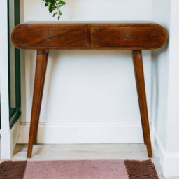 Artisan Furniture London Chestnut 2 Drawer Solid Wood Console Table