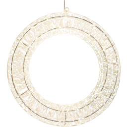 Xmas Haus Warm White LED Circular Wreath - thumbnail 1