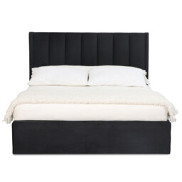 Willow King Size Black Ottoman Bed - thumbnail 2