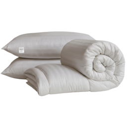 MHG Living White Single Lightweight Summer Hollowfibre Duvet and Pillow Set 3 Tog