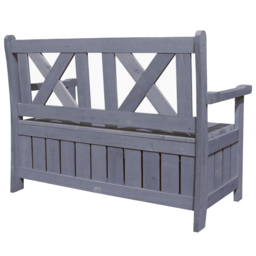 Jack Stonehouse Grey Wooden Storage Bench - thumbnail 4