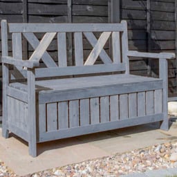 Jack Stonehouse Grey Wooden Storage Bench - thumbnail 1