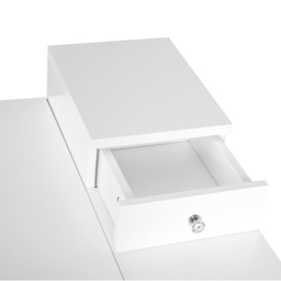 Portland White 2 Drawer Dressing Table with Flip Up Mirror - thumbnail 3