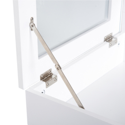 Portland White 2 Drawer Dressing Table with Flip Up Mirror - thumbnail 4
