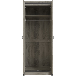 GFW Boston 2 Door Grey Wardrobe - thumbnail 3