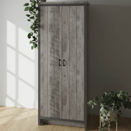 GFW Boston 2 Door Grey Wardrobe - thumbnail 1