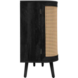 Birlea Noah Black Rattan 2 Door 3 Drawer Sideboard - thumbnail 4
